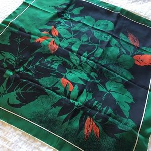 Vintage Scarf - Emerald Green and Black